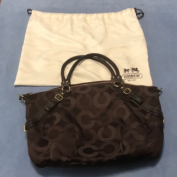 Large chocolate brown Coach bag - Picture 2 of 3